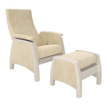 Milli Sky кресло-глайдер для кормления и укачивания с пуфом