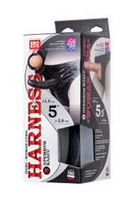 Трусики харнесс премиум класса с 2 насадками WOMAN CUBA (Цвет: телесный с черным)