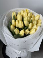 Букет из 25 лимонного тюльпана-S
