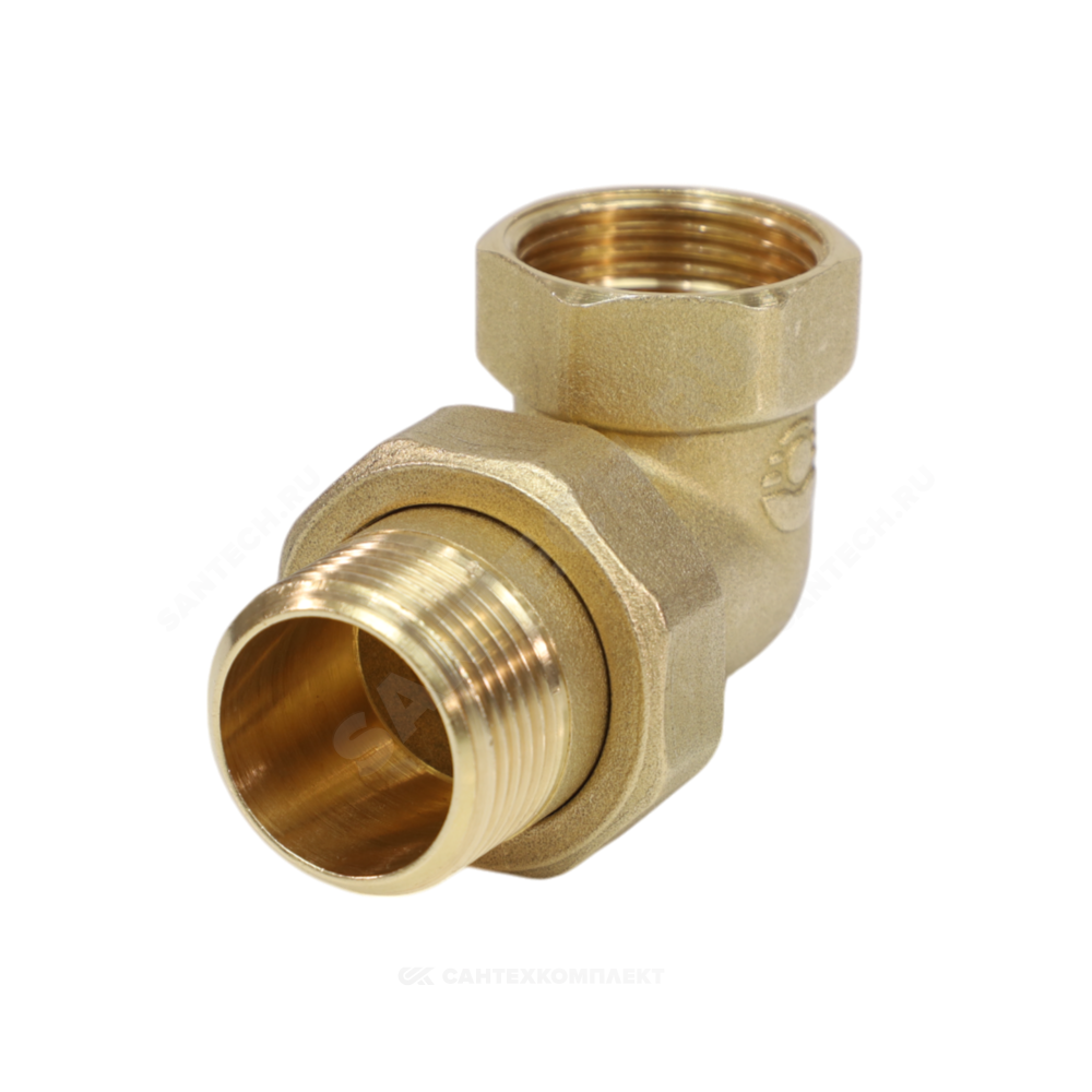 Соединитель латунь американка Ду 20 (3/4") угловой ВР/НР VALFEX VF.098.L.034