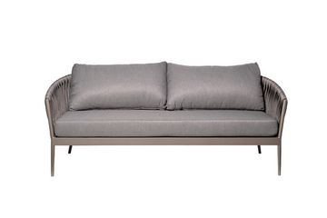 39AR-DIV-3691 SER Диван двухместный "Муза" серый 81,5*190*75см, оплетка "лента"