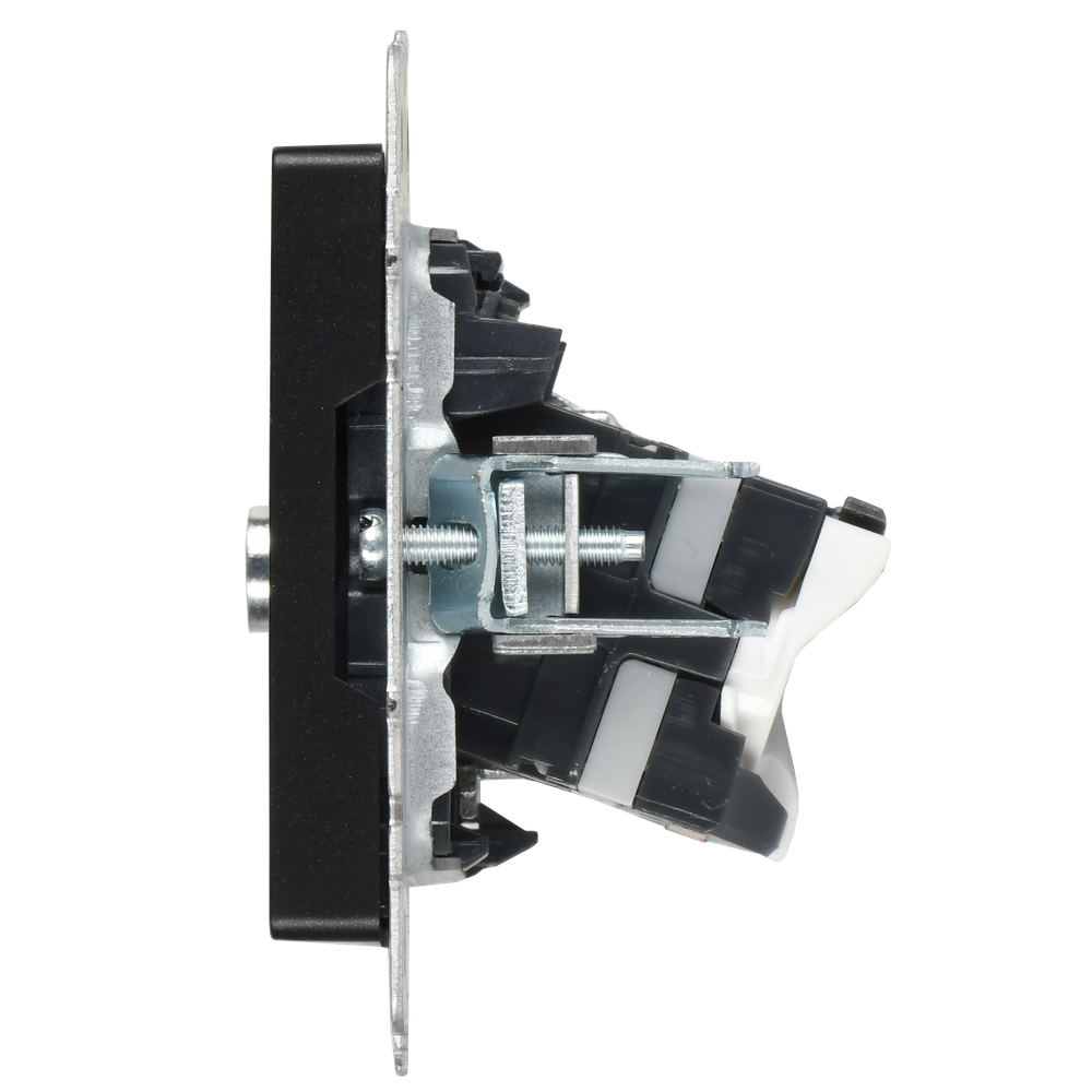 BRITE Розетка двойная TV+RJ45 кат.5E РТВ/РК12-БрЧ черный IEK