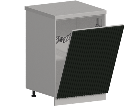 Кухня Модуль ШНВ 600 Белый / Насыщенно-зеленый