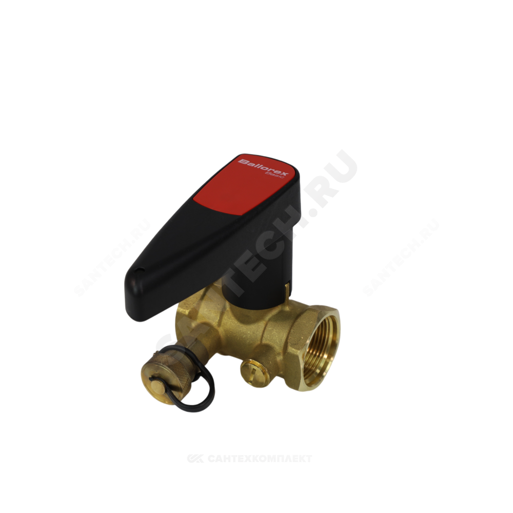 Клапан балансировочный ручной латунь Basic Ду 15 G1/2" Ру25 ВР Kvs=1.8м3/ч без ниппелей BROEN 43490000-001003 .