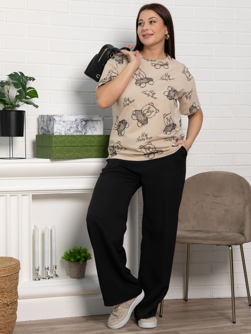 Футболка Бриса (бежевая) Б15372-20М LT Collection