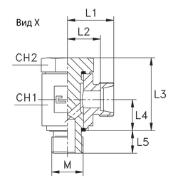 Соединение JE DL18 М22х1.5 (корпус)