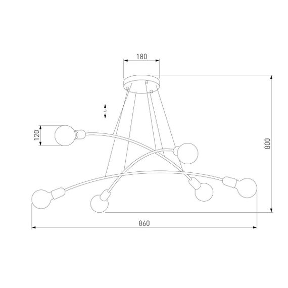 Подвесная люстра TK Lighting 2728 Helix Gold