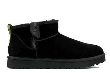 UGG Mens Classic Ultra Mini Zip Boot Black/Pearfect