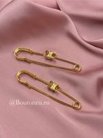 Брошь булавка Сел. золотая