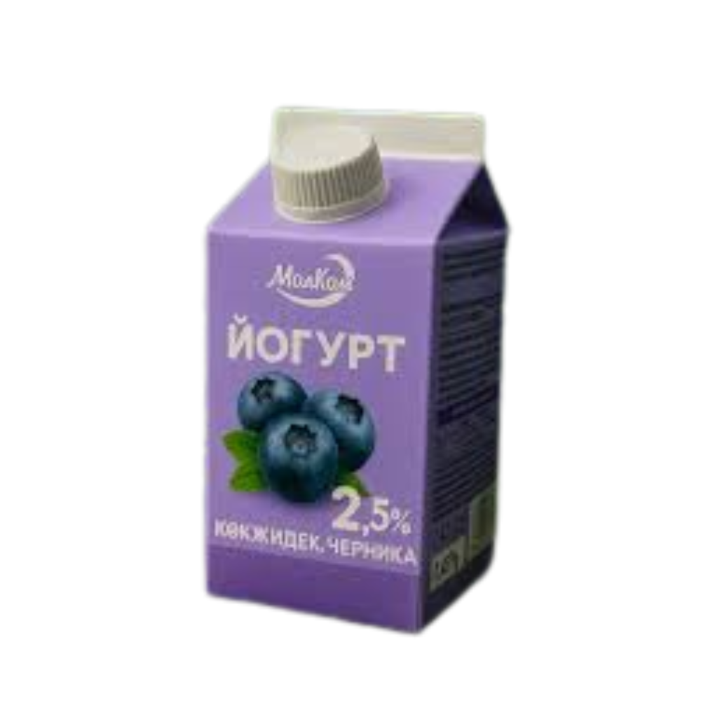 Йогурт Молком черника 2,5% 0,45 л