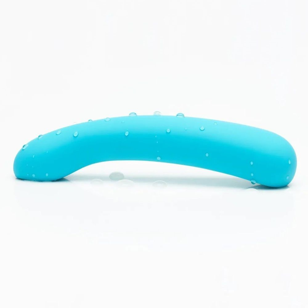 Голубой вибратор с подвижной головкой iroha Fit+ Aonami - 18 см.