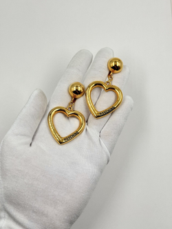 Клипсы с подвесками в виде сердец Moschino