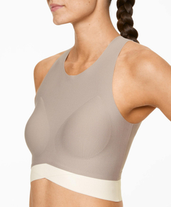 Oysho Топ-майка Perfect-Adapt, серо-коричневый