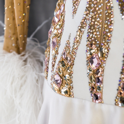 платье для танцев со стразами