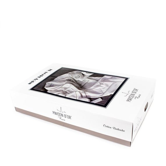 Махровый мужской халат с тапочками  SEYMOUR  СЕЙМУР бежевый Maison Dor Турция