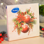 Салфетки 33*33см 20 листов 2-слойные "Новогодняя композиция"