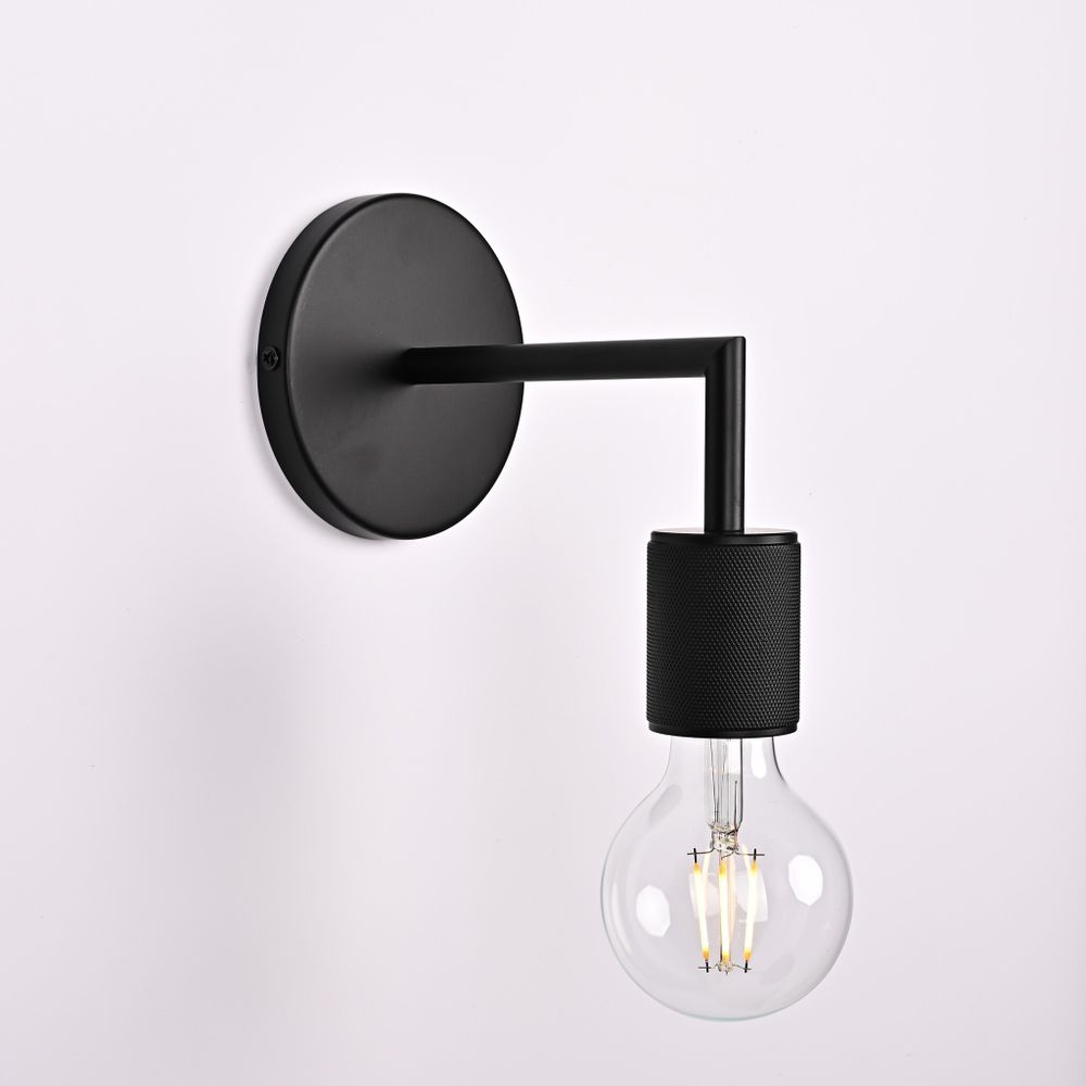 Бра Rh Utilitaire Single Sconce Black By Imperiumloft