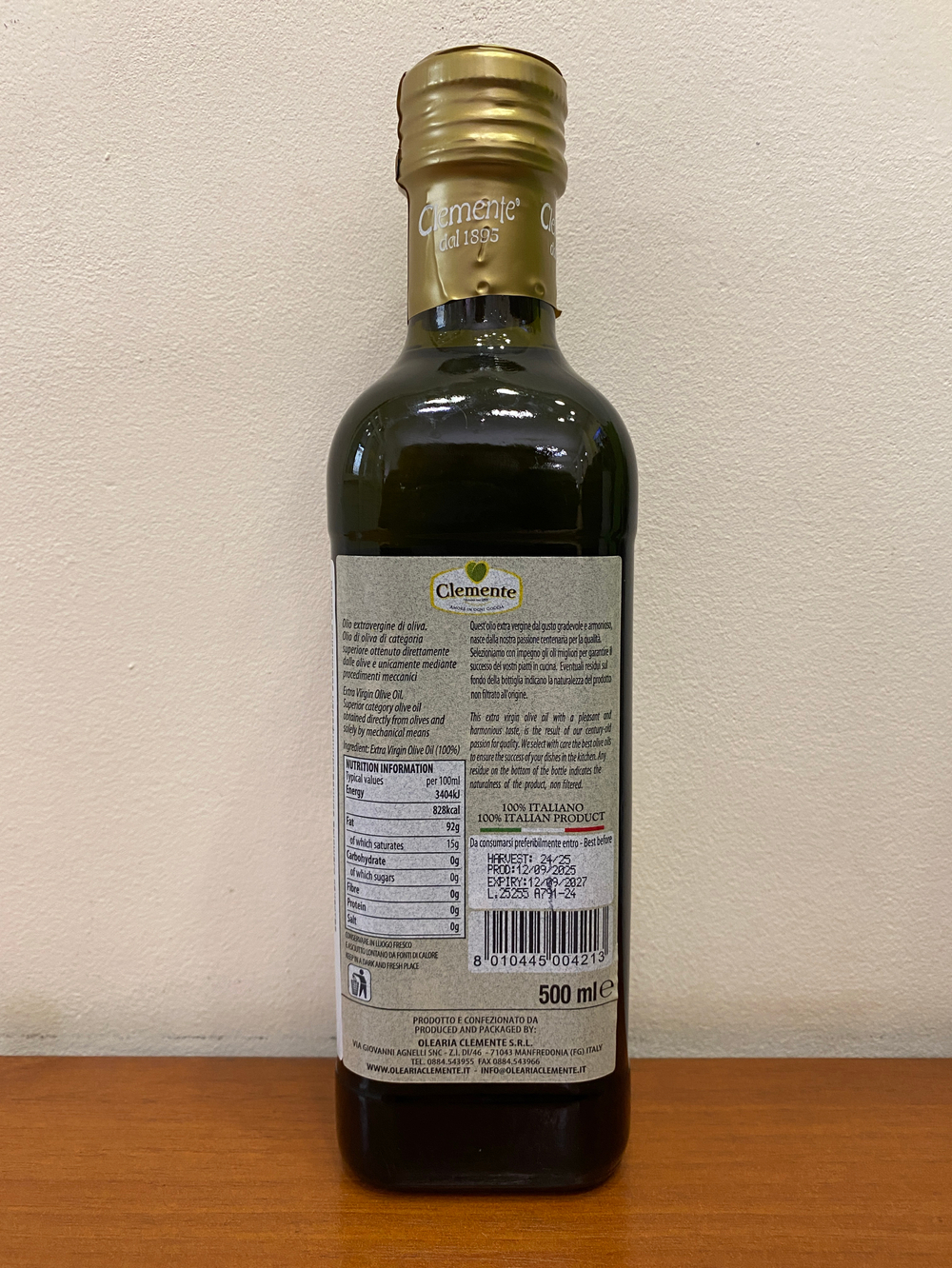Оливковое масло Clemente "Tradizione di Famiglia" Extra Virgin 0,5 л, Италия