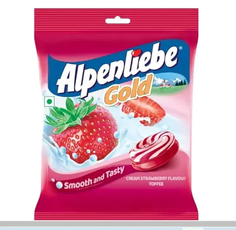 Конфеты Alpenliebe со вкусом клубники, 122,5 гр