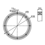 Прокладка д/унитаза пр-во "Керамин" (г. Минск) (и-016М)