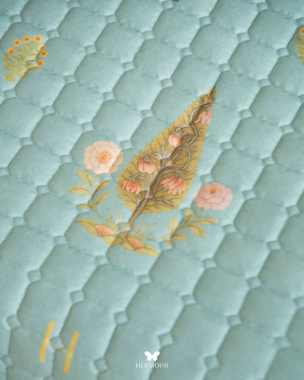 Комплект стеганного покрывала и 3 наволочек Soufiyan Navy Blue Hermodr 130220321 Иран