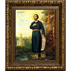 Симеон Верхотурский Святой праведный. Копия старинной иконы на холсте.