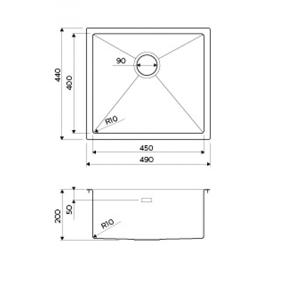 Кухонная мойка Omoikiri Taki 49-U/IF-IN