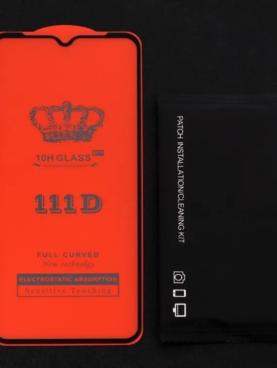 Защитное стекло 2.5D TFN для Samsung A02S, полный клей, черное