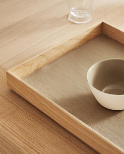 ZARA HOME ЛЬНЯНАЯ САЛФЕТКА, СЕРОВАТО-КОРИЧНЕВЫЙ