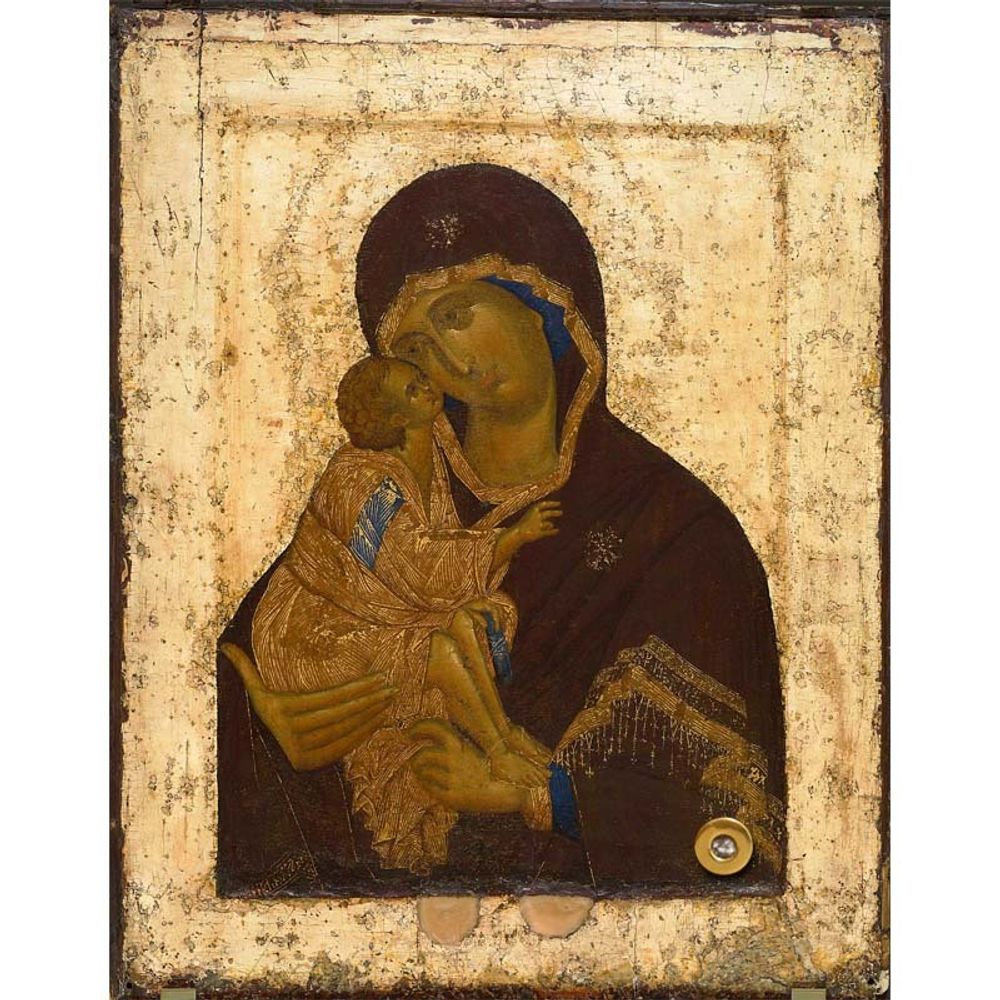 Донская икона Божьей Матери. Копия иконы Феофана Грека с мощевиком.