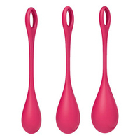 Набор из 3 красных вагинальных шариков 2см, 2,5см и 3см Satisfyer Yoni Power 1