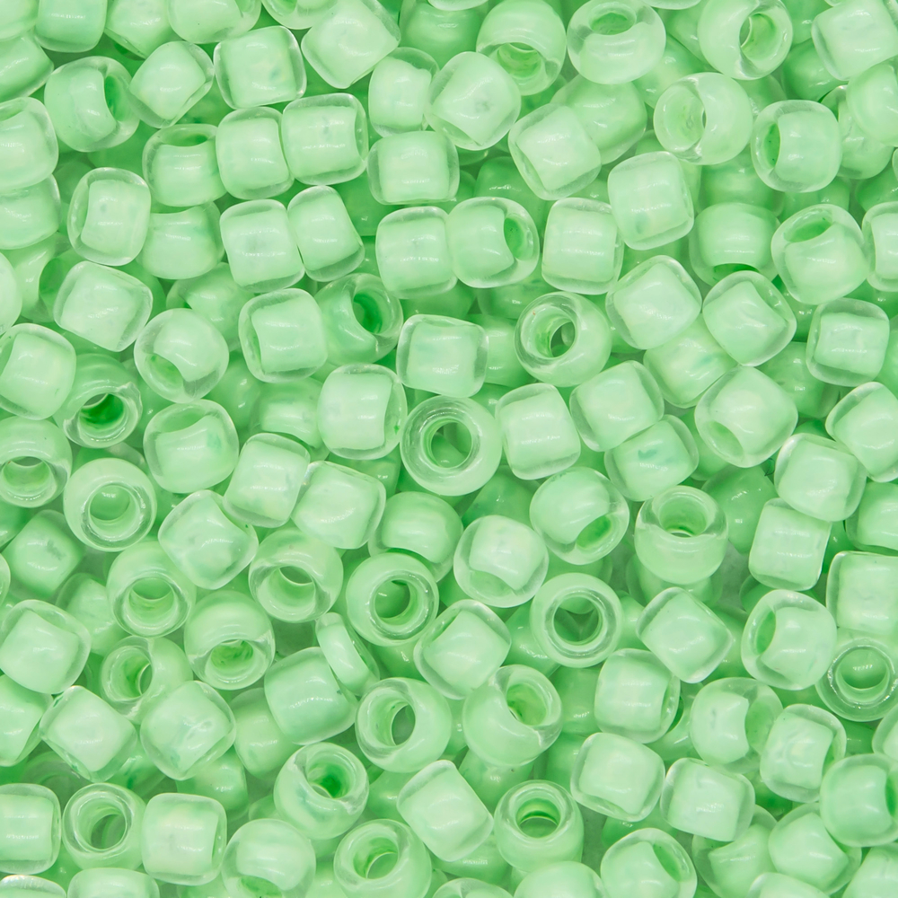 Японский бисер TOHO Round 8/0 (№975), окрашенный изнутри прозрачный