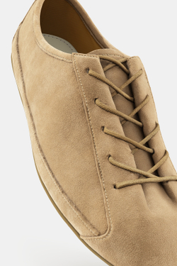 ZARA КОЖАНЫЕ ТУФЛИ-ДЕРБИ, КОРИЧНЕВЫЙ