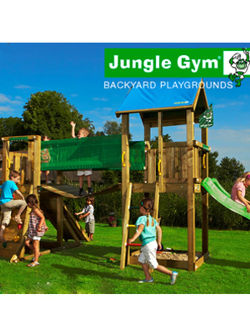 Детский городок Jungle Castle + Bridge Module