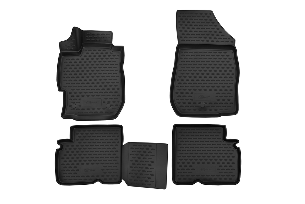 Коврики в салон для NISSAN Almera (III) G15, 2012-2018, 4 шт. (Повышенная устойчивость, повышенная износостой FORMAT.CARNIS10055K