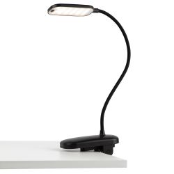 Настольный светильник ЭРА NLED-525-6W-BK светодиодный аккумуляторный на прищепке черный