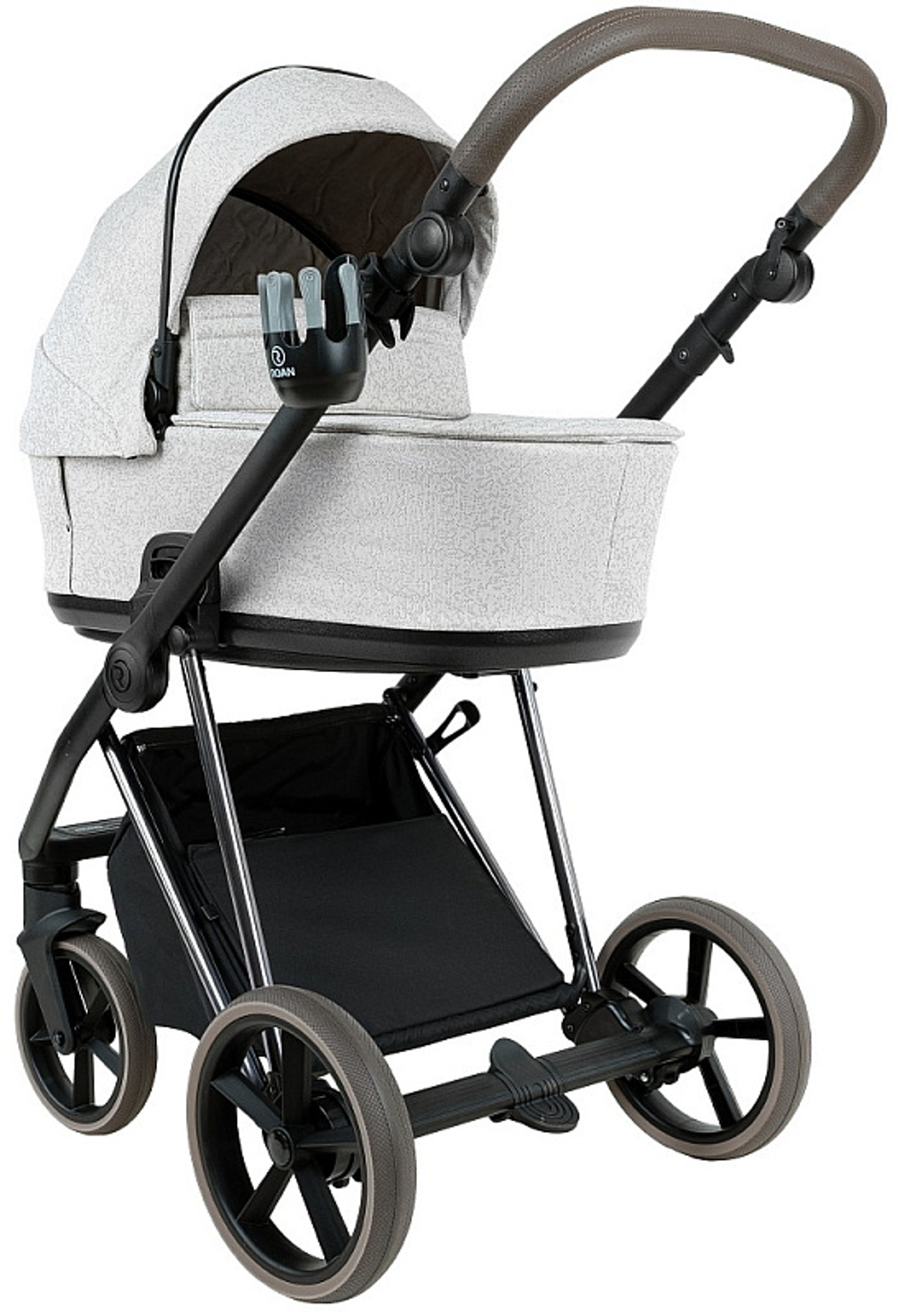 Коляска 2 в 1 Roan Sol Luxury Vintage 2.0 Pixel/Light/Nickel