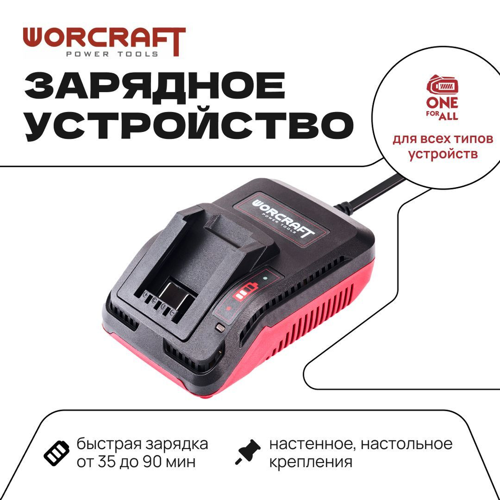WORCRAFT Зарядное устройство переносное для всех типов аккумуляторных инструментов.