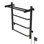 Полотенцесушитель MIXLINE MIRA  60х50 (таймер, 251Вт, 3 перекладины + ПОЛКА) электрический ЧЕРНЫЙ