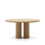 Круглый стол Nealy с дубовым шпоном в натуральной отделке, Ø 150