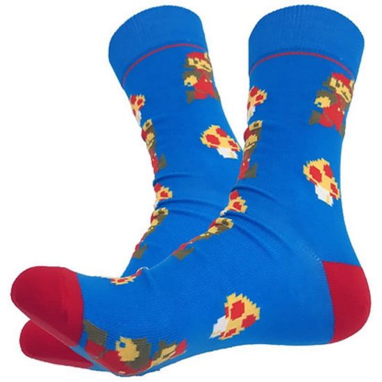 Носки Марио "В игре. Марио бегом", р-р 38-44 (голубой)