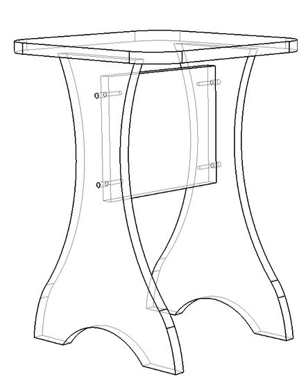 Табурет ОЛИВЬЕР /320*450*320/ дуб бунратти / дуб бунратти