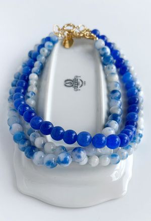 Колье Greece из бусин камня