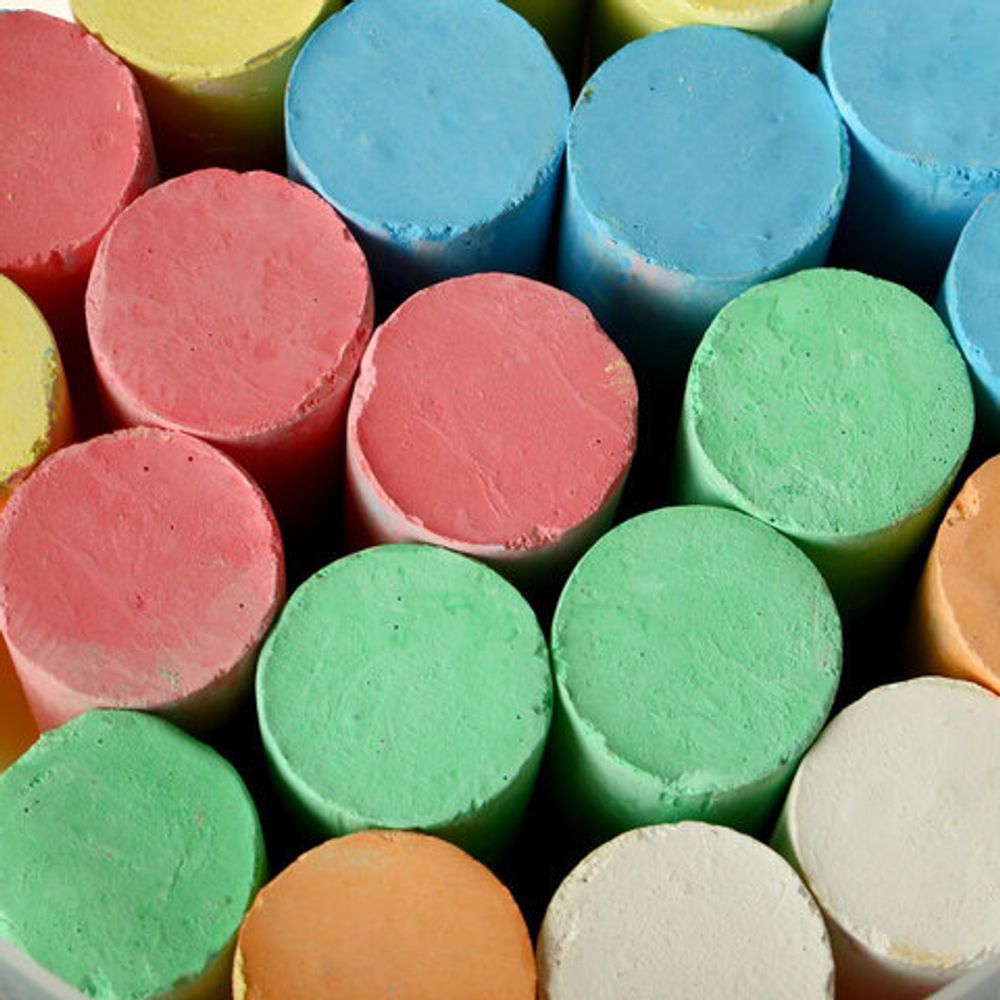 Мел цветной ГАММА "Мультики", НАБОР 20 шт., для рисования на асфальте, круглый, 1704194