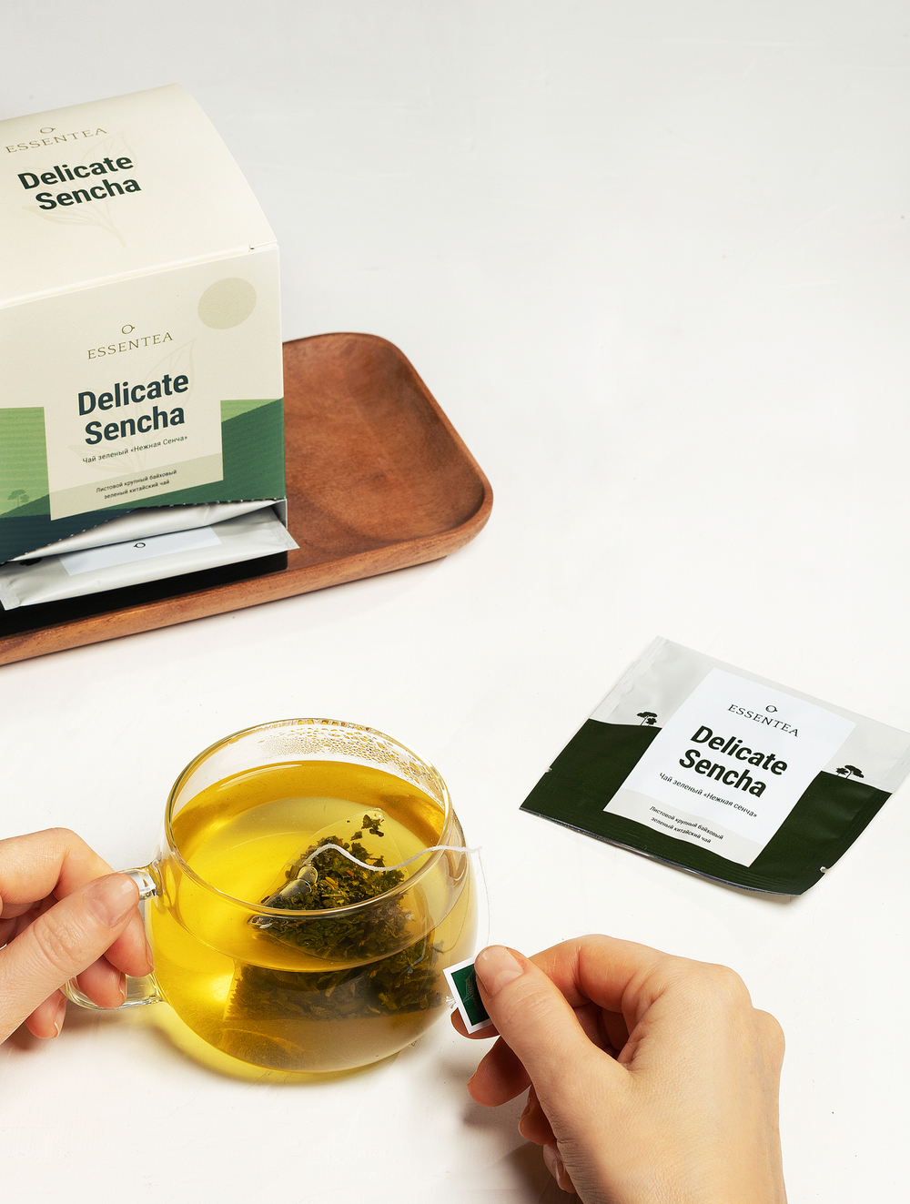 Чай зеленый "Нежная Сенча" в пирамидках 50 г. (2,5 г х 20 шт)