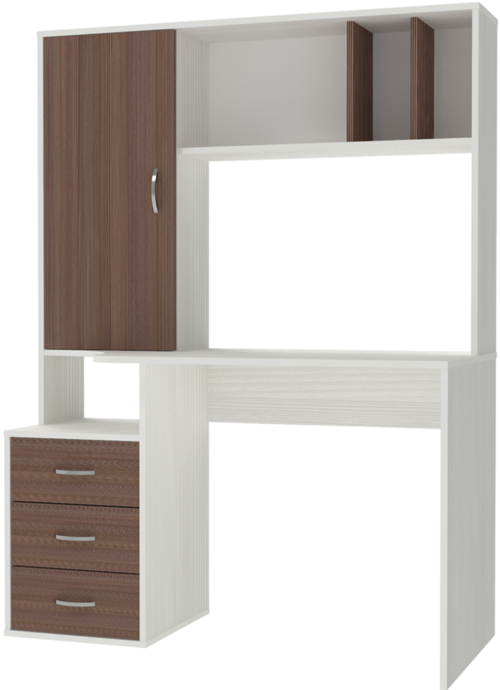 Стол компьютерный КарИВи Сокол Белое Дерево Бодего Темный