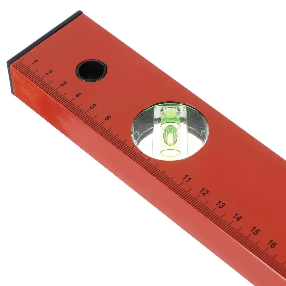 Уровень алюминий, Bartex, 2000 мм, 3 глазка, линейка, красный