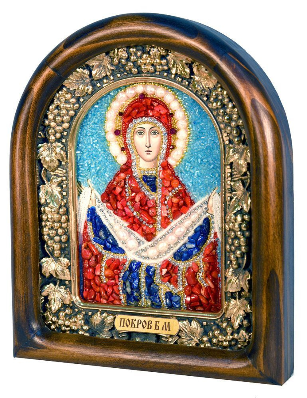 Икона Покров Пресвятой Богородицы бисер