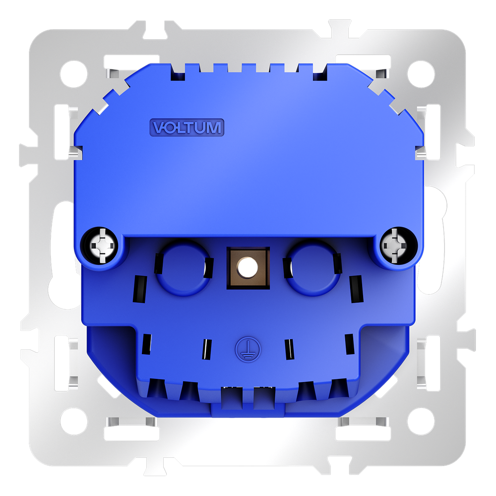 Механизм розетки с заземлением и защитными шторками 16А, с USB A+A, S70