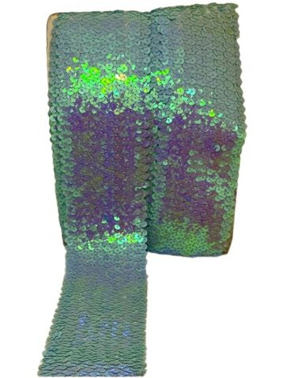 Тесьма эластичная пайтки ш-7см голубой 1м